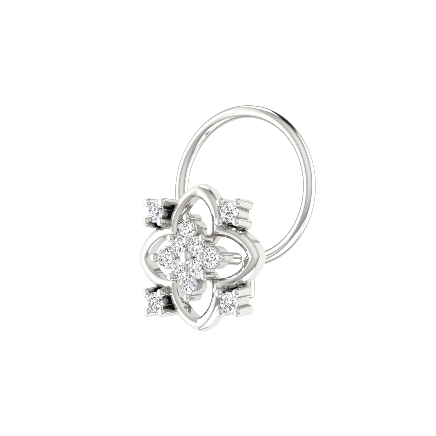 0.05 Carat Natural Diamond Nose Pin - HI Color, VS-SI Clarity.